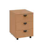 TK - 00 kontejner pojízdný, 3-zásuvkový, deska 18 mm, centrální zámek, buk royal